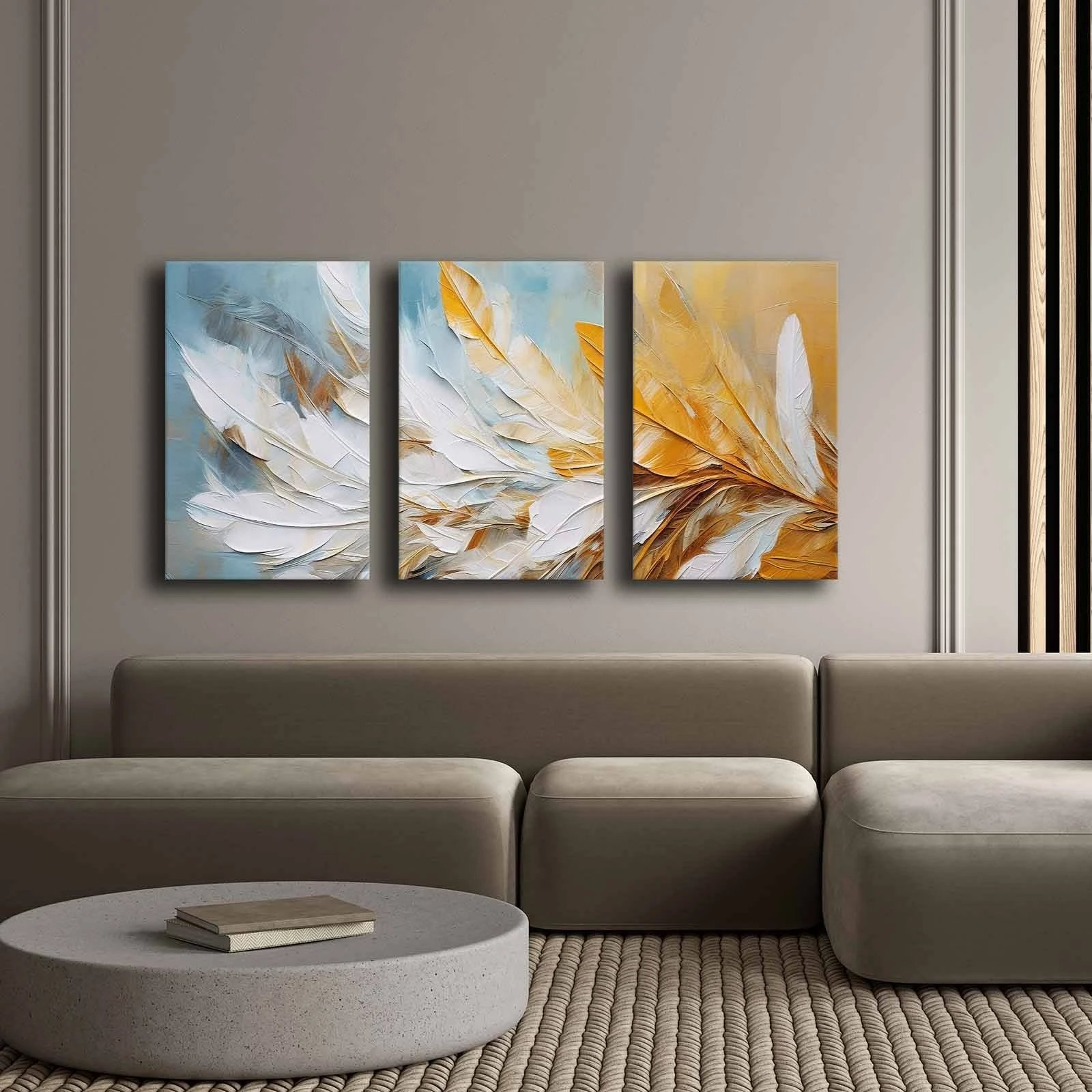 Pikturë dekorative në kanavacë (3 copë), Wallity, 3P4570GSC-017