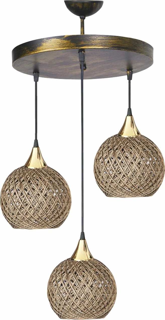 Llambë tavani Opviq, Crayon, jute, e zezë Llambë tavani Opviq, Crayon, jute, e zezë