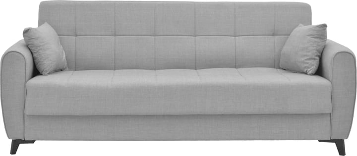 Set salloni 2 pjesë Lincoln, stof ngjyrë hiri e çelët