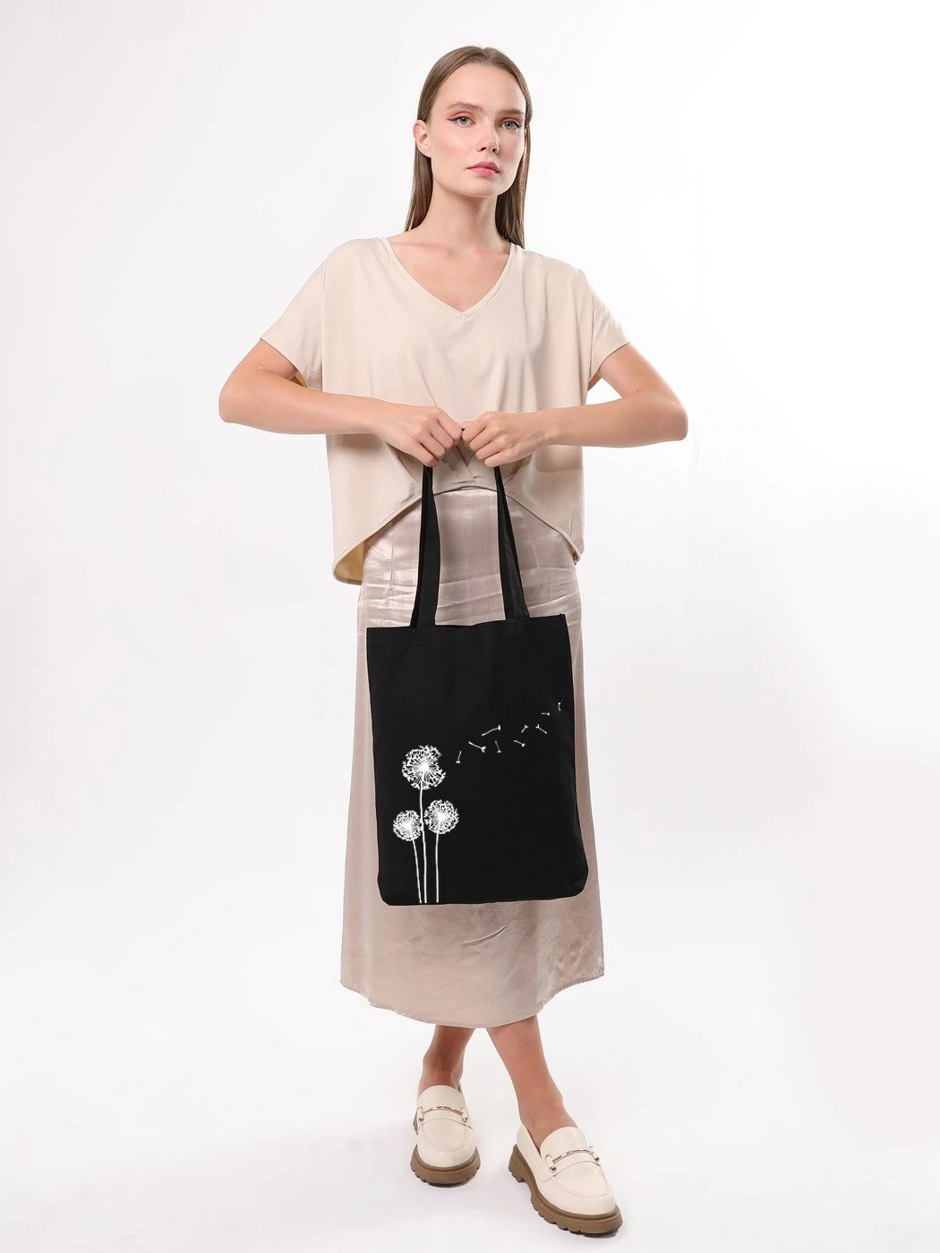 Çantë tote Zoozie Bags, 1455, e zezë, 35x40x8cm