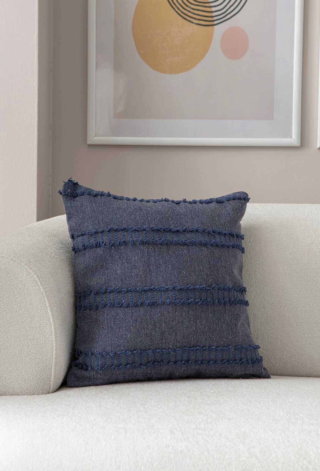 Jastëk mbulesë, ngjyrë kaltër, Evila Originals, Tuffet - Blue v2, 43x43cm