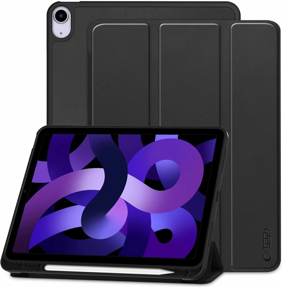 Mbështjellës Tech-Protect SC Pen Case për iPad Air 10.9"/11", Silikon, i zi