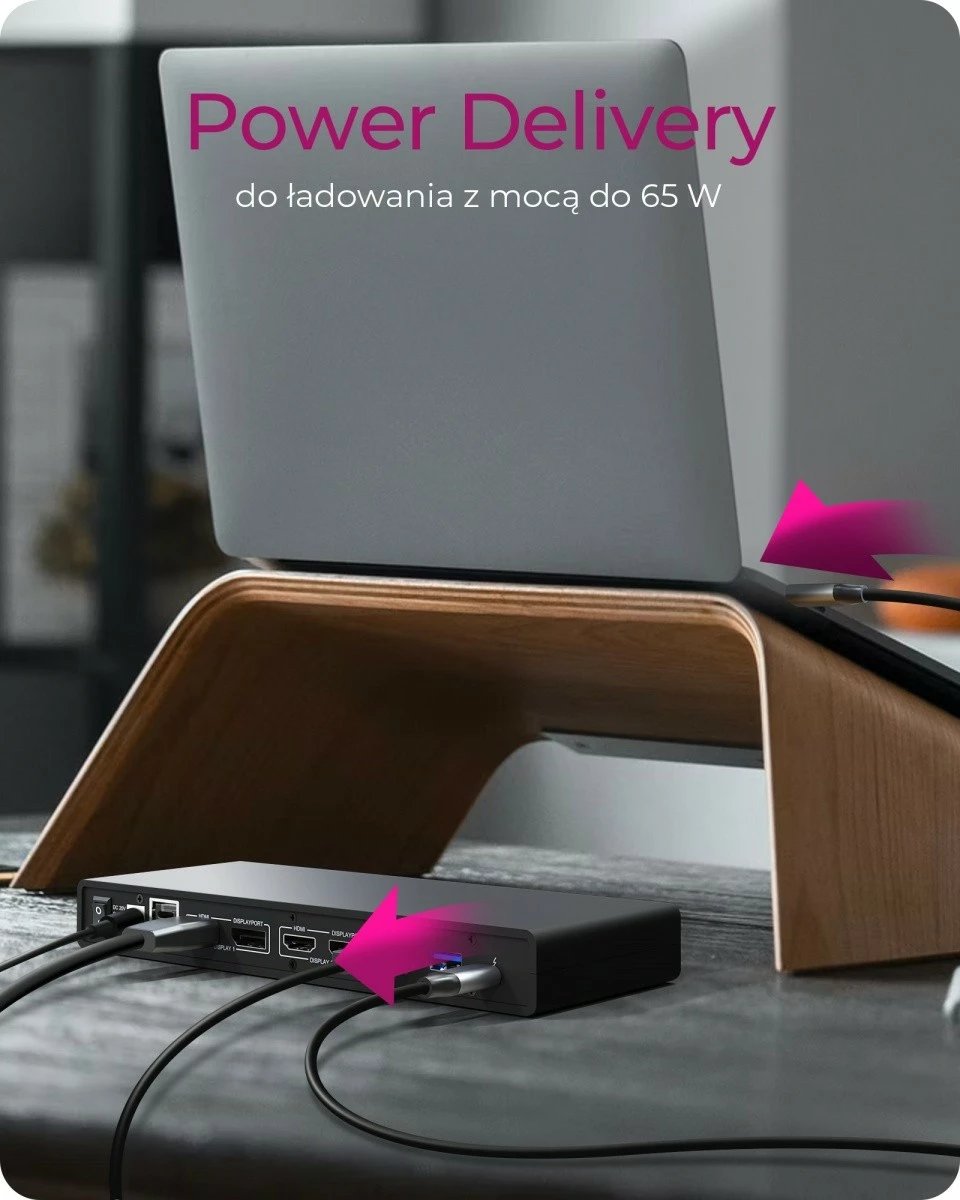 Kasë dokimi IcyBox IB-DK2245AC, 13në1, 2xDP, 2xHDMI, USB, LAN, USB-C, PD deri 60W, e zezë