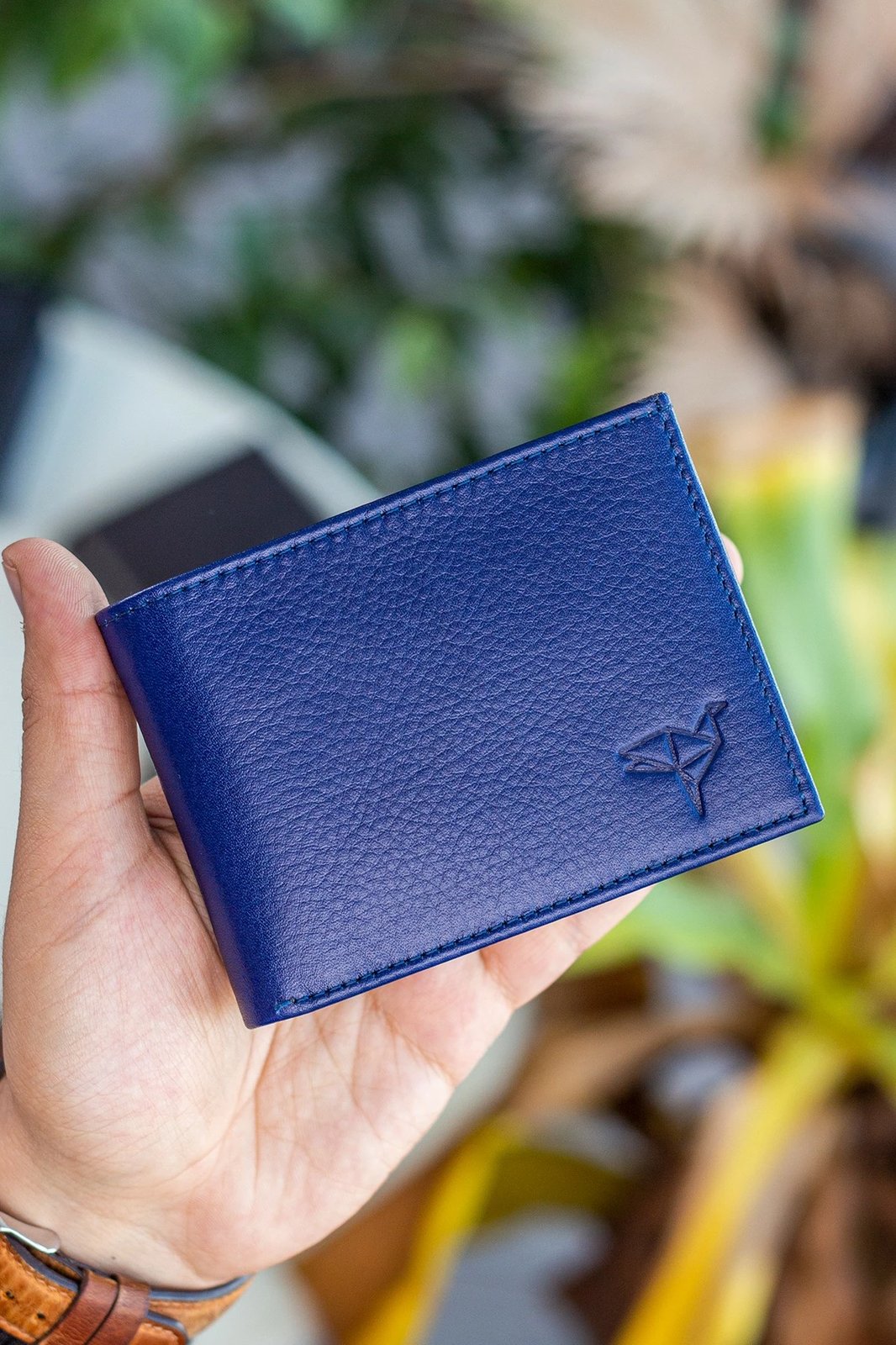 Portofol për burra, lëkurë origjinale, ngjyrë navy blue, Liverpool, Zoozie Bags