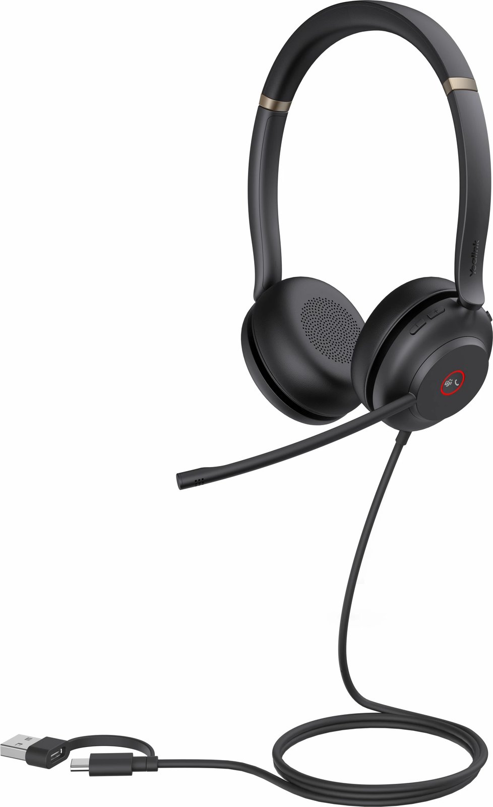 Kufje Yealink UH37 Dual Teams USB-C/A, me kabllo, 20 - 20000 Hz, Zyrë/Qendër thirrjesh, e zezë