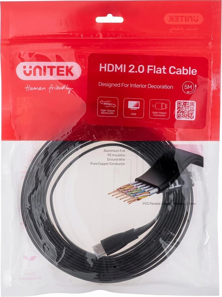 Kabllo HDMI UNITEK C11063BK-5M e zezë