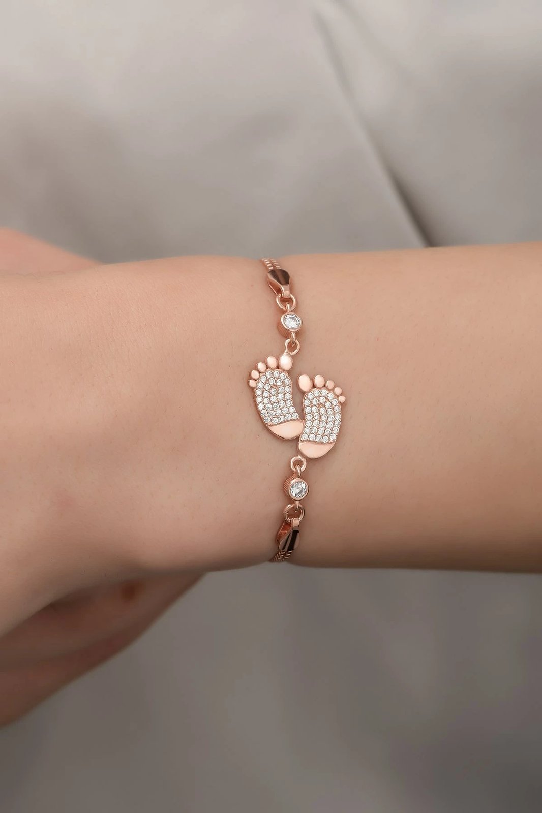 Byzylyk argjendi Jumeon, ngjyrë rozë e artë, NRZ99298 Byzylyk argjendi Jumeon, ngjyrë rozë e artë, NRZ99298