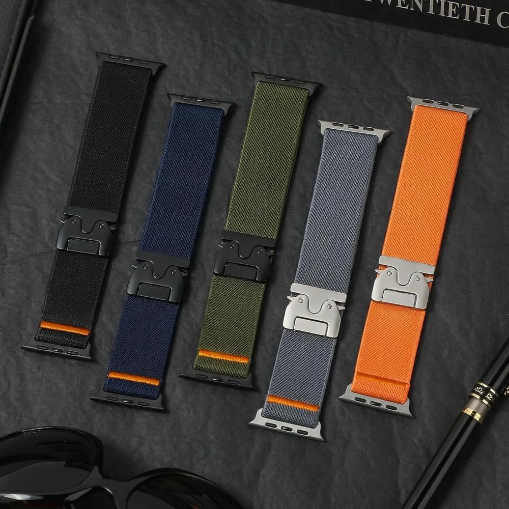 Rrip najloni për Apple Watch Tech-Protect Nylon Clasp, portokalli