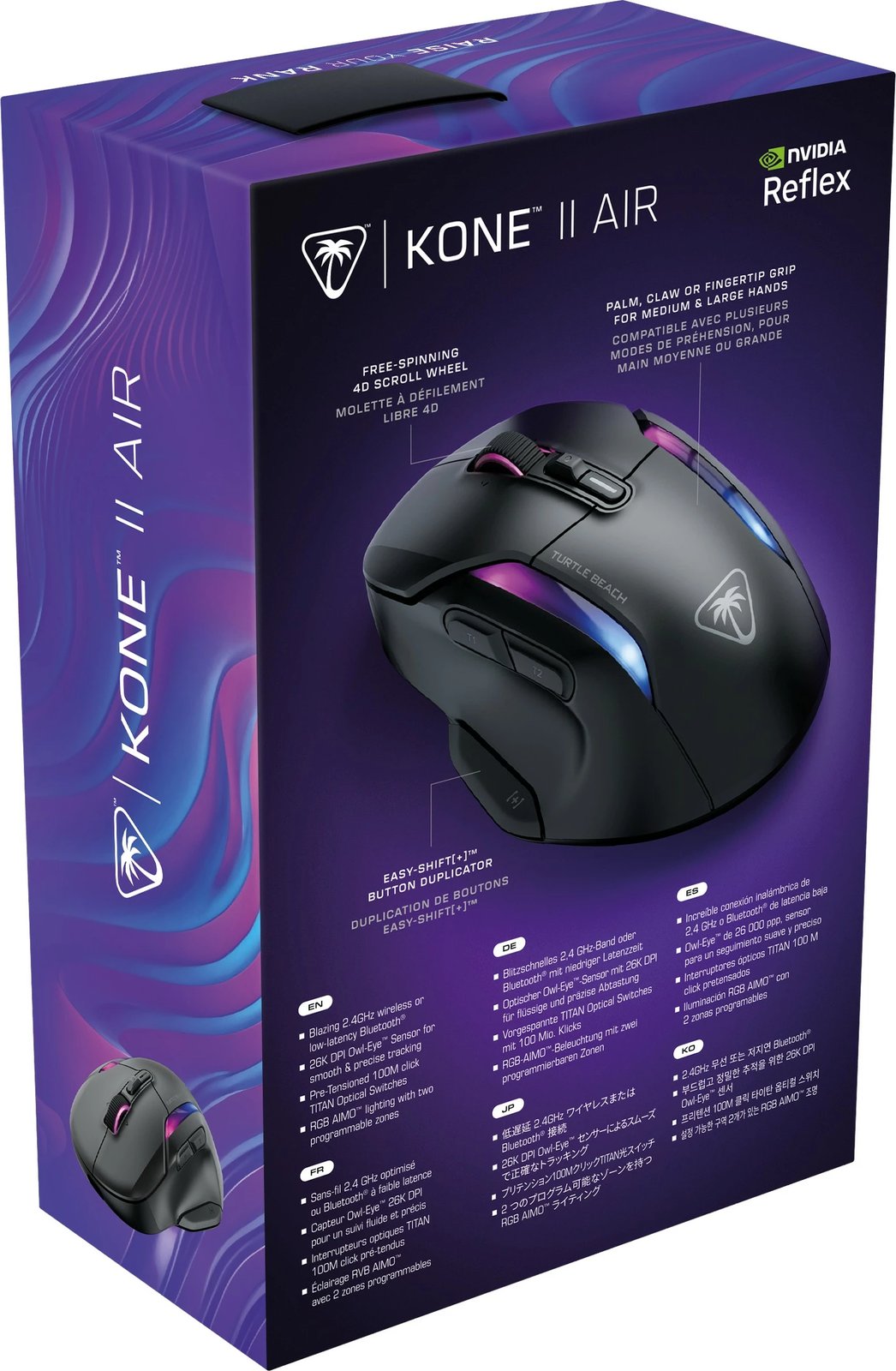 Maus Turtle Beach Kone II Air, 26000 DPI, Wireless, i zi