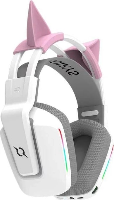 Kufje AQIRYS Alya 2.0, Dual Mode, Wireless&BT+Wired, të bardha