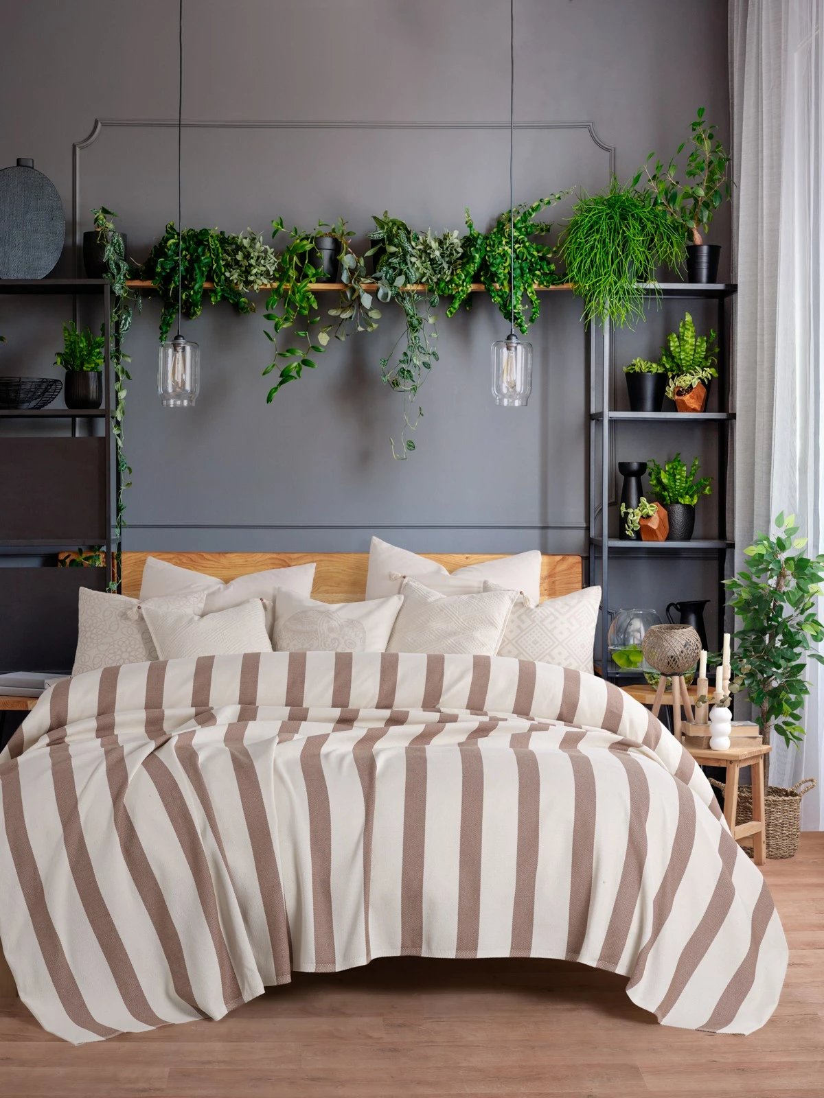 Batanije Double Pique, ngjyrë camel, Porto, L'essentiel, 200x230cm