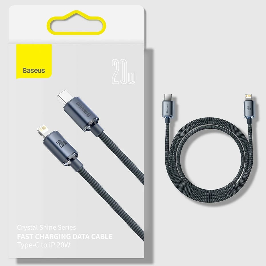 Kabllo Baseus CAJY000203 Lightning në USB-C, 1.2m, 20W, Blu