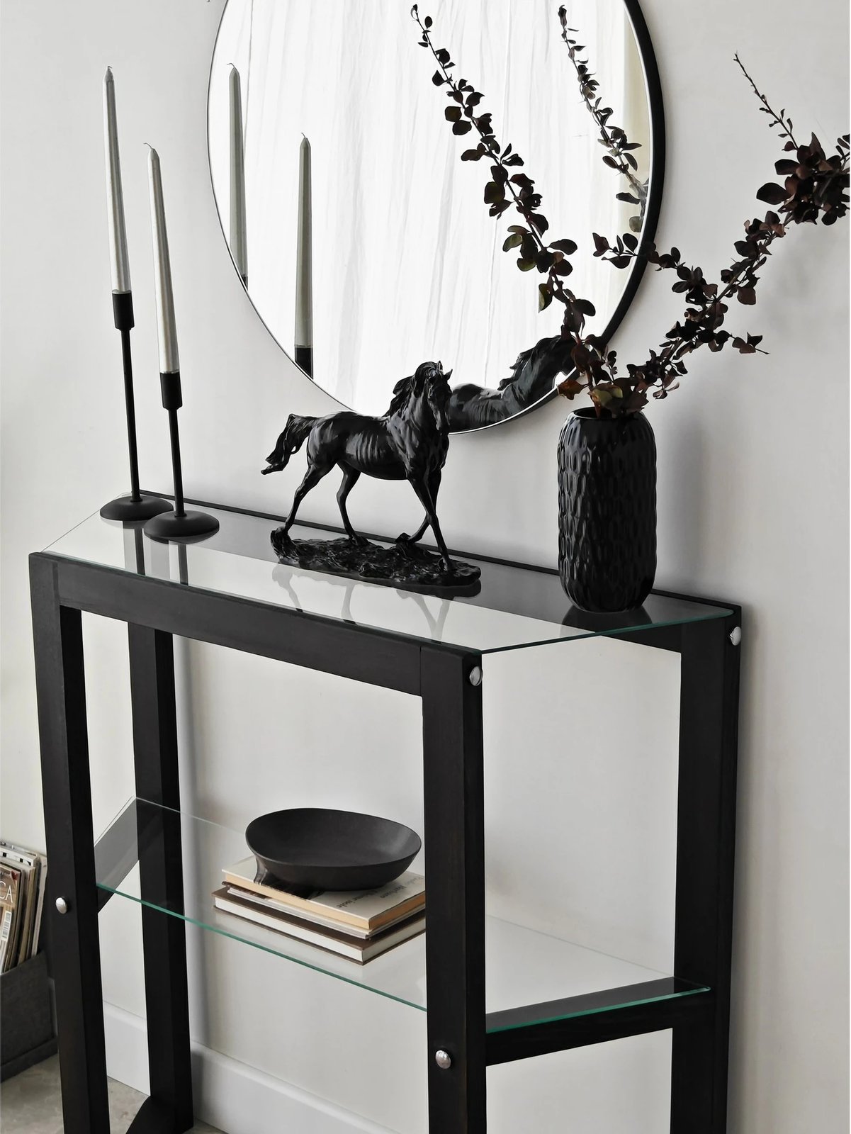 Komodë trapezoidale, ngjyrë antracit, Skye Decor