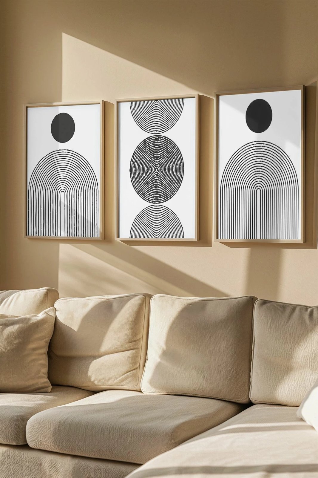 Pikturë dekorative me kornizë (3 copë), Wallity, Artvmodel41-Ahsap