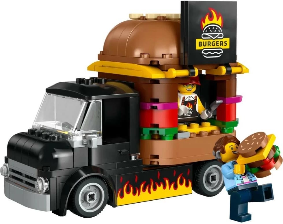 Set LEGO City 60404 Kamion me Burgera, 194 pjesë, plastikë