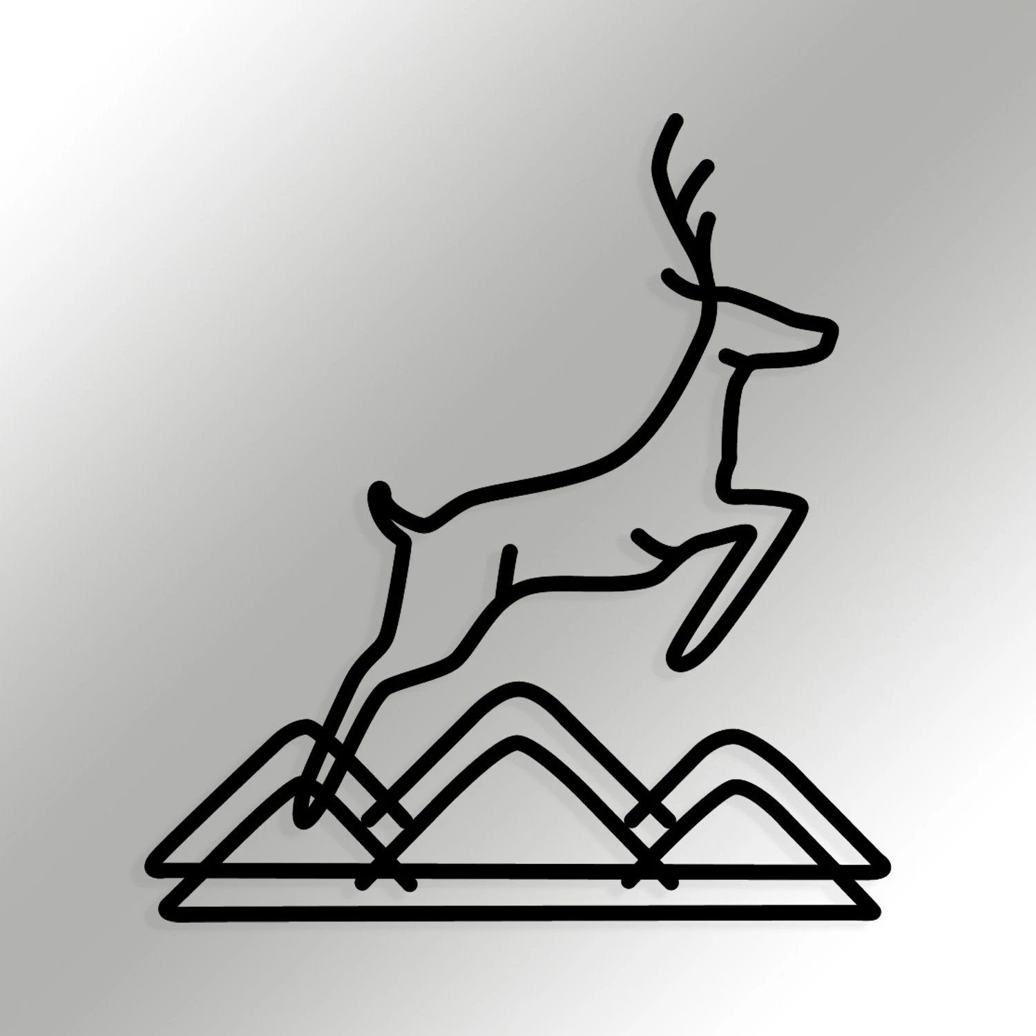 Aksesor dekorativ metalik për mur, Wallity Amentes, ngjyrë e zezë, 49x51cm