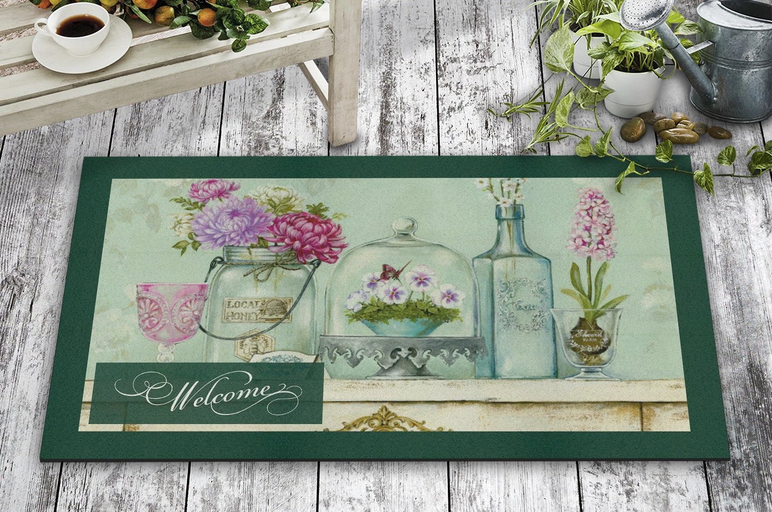Shilte hyrëse PVC Aberto Design, motive gotash, shumëngjyrëshe, 45x70cm