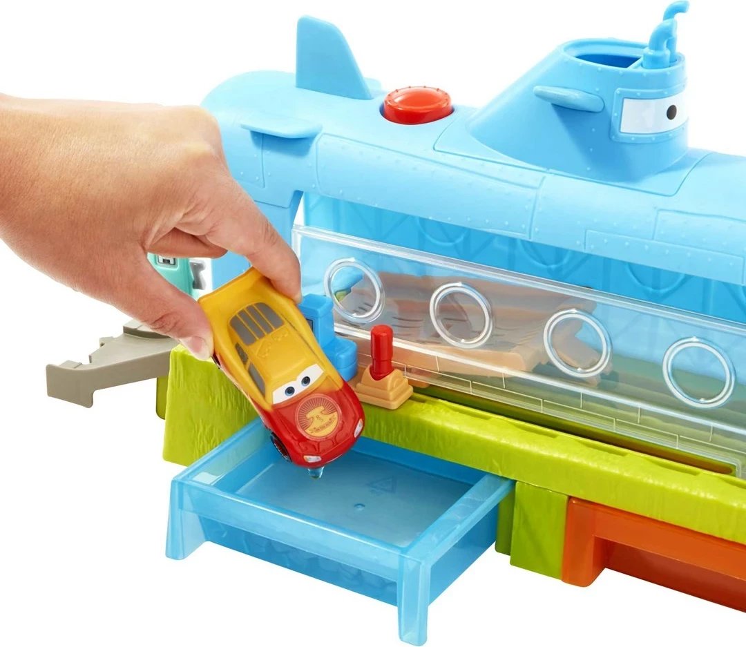 Set loje Disney Pixar Cars Color Change Whale Car Wash, MATTEL, Multi