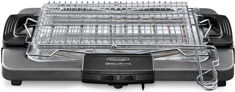 Grill elektrik tavoline, DeLonghi BQ80X, 2450 W, sipërfaqe 41x28 cm, inox