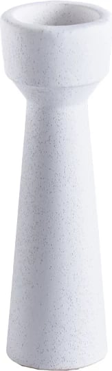 Mbajtëse qirinjsh DARIS, qeramikë, e bardhë, 6x6x20cm