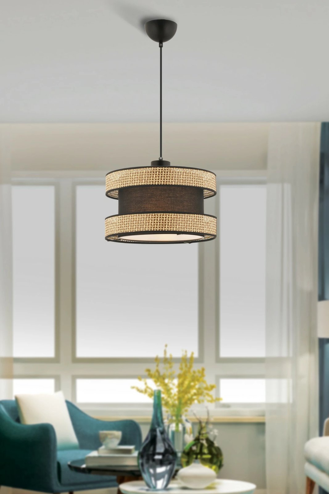 Llambë tavani Opviq, Halo, bezhë dhe e zezë