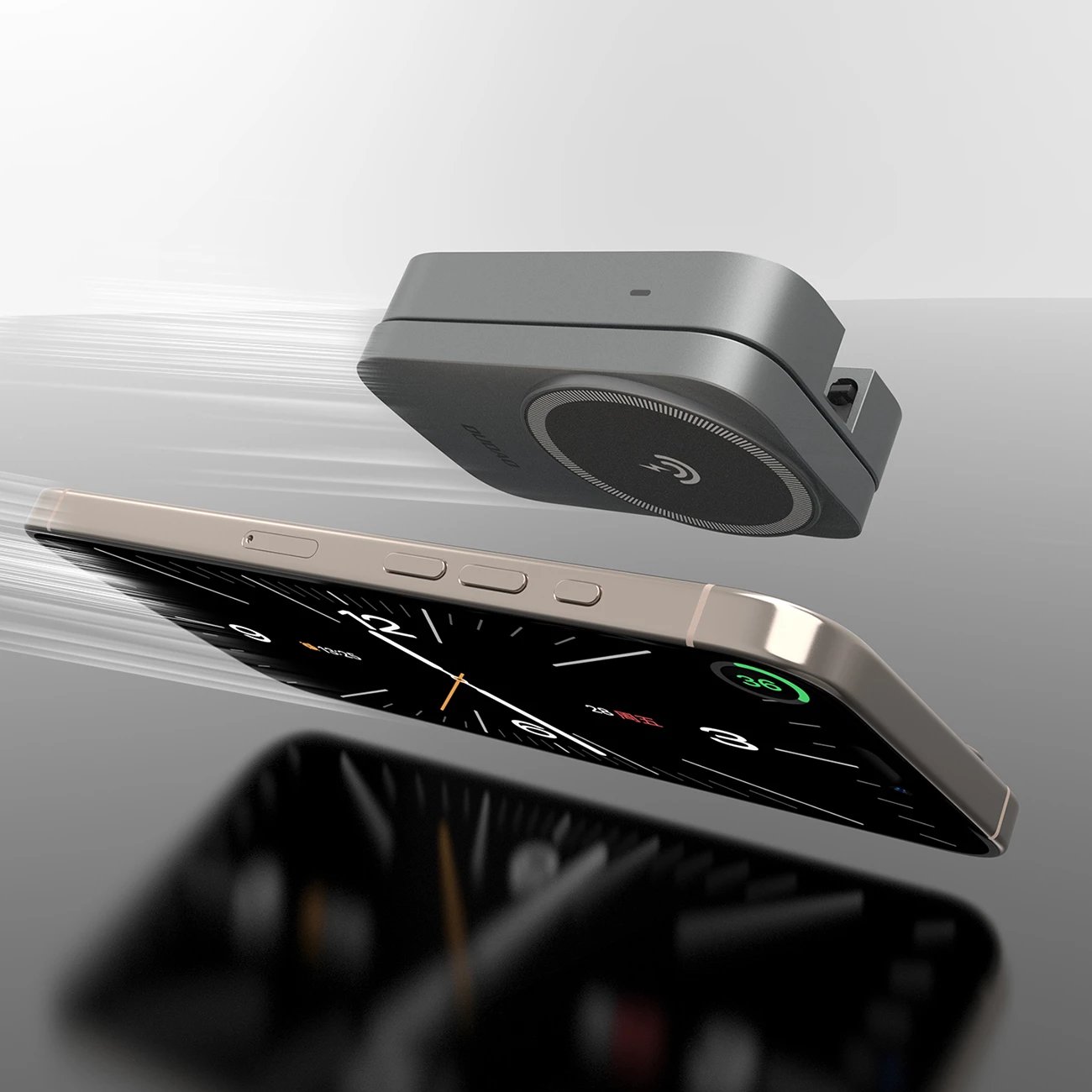 stacion karikimi pa tel 3-në-1, Dudao A11 Max, 15W MagSafe, hyrje USB-C, gri