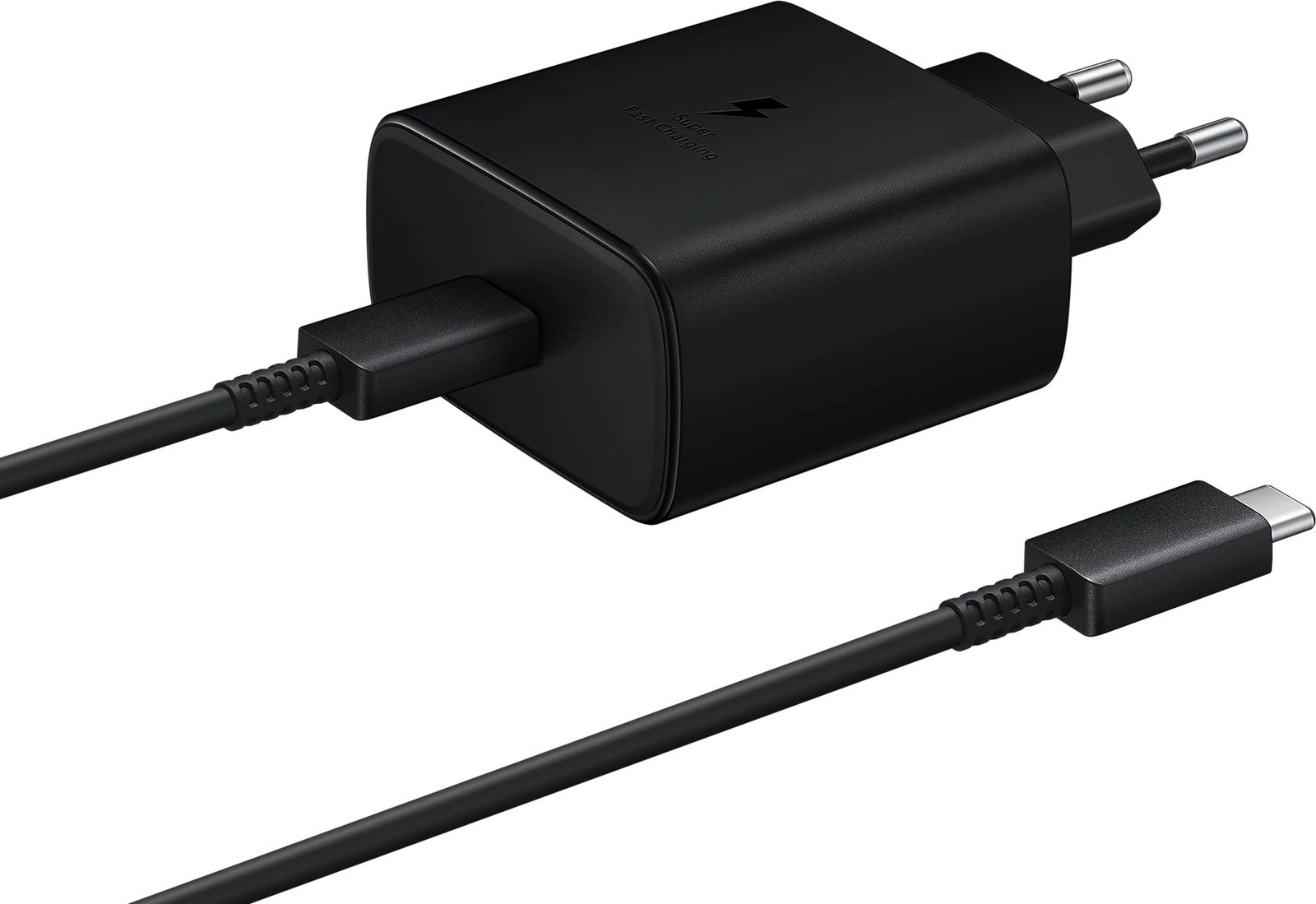 Karikues muri, Samsung, EP-TA845EWE me kabllo EP-DW767JWE, 45W PD/PPS SFC, USB-C 1x, kabllo USB-C 1.8 m, prizë EU, e zezë, set