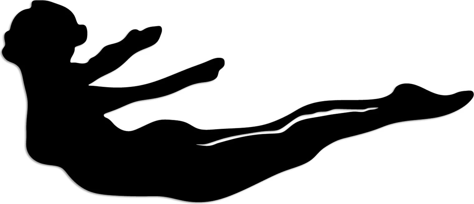 Aksesor dekorativ metalik për mur, Wallity Yoga 12, ngjyrë e zezë, 60x26cm