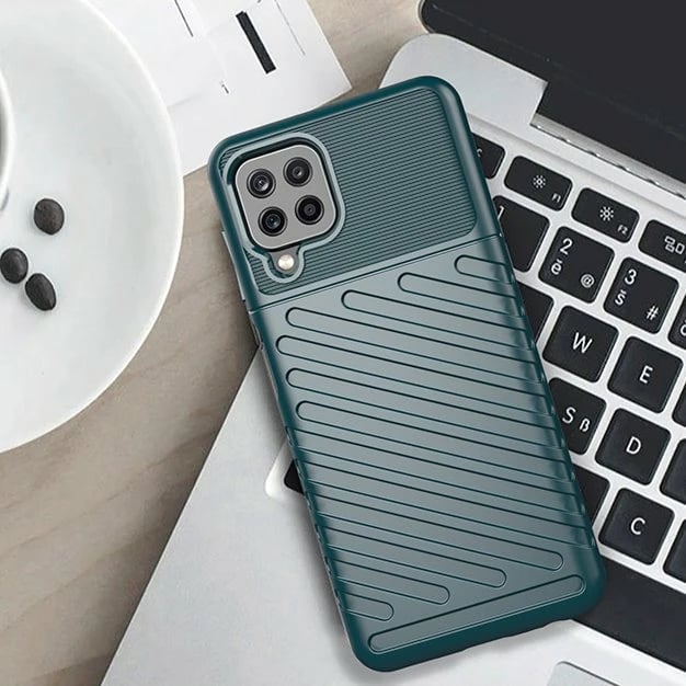 Mbështjellës Hurtel Thunder Case për Samsung Galaxy A22 4G, TPU, i zi