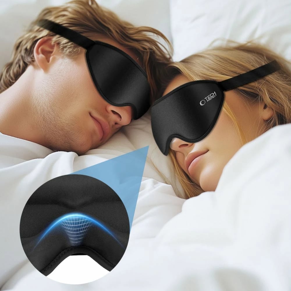 Maskë gjumi Tech-Protect Eyeshade Sleep, e zezë