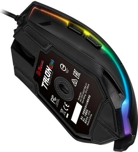 Maus + Mauspad Thermaltake Tt eSports Talon Elite RGB, me ndriçim, i zi, set