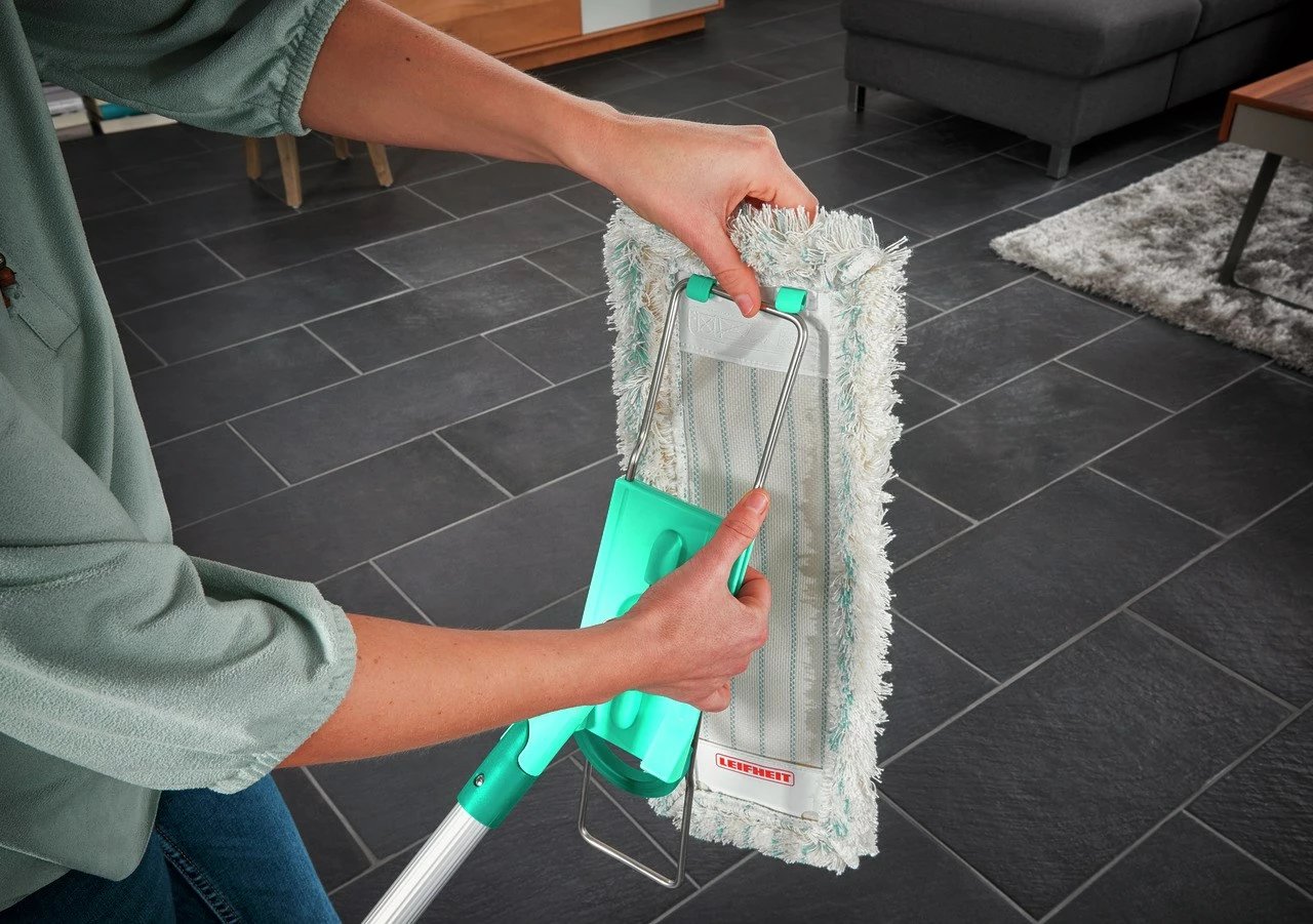 Mop LEIFHEIT Profi XL cotton plus, dorezë plastike, 1400 mm, turkuaz