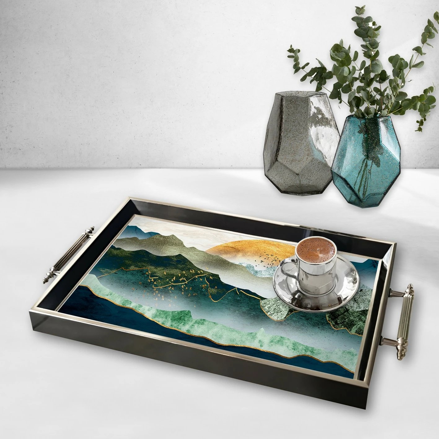 Tabaka prej qelqi, dizajn Aberto, TPG9870, shumëngjyrëshe