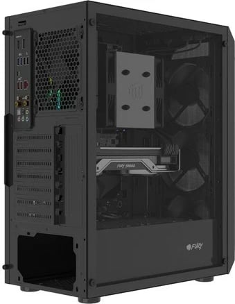 Kasë Natec Fury Shobo SH4F, Midi Tower, xham i temperuar, e zezë