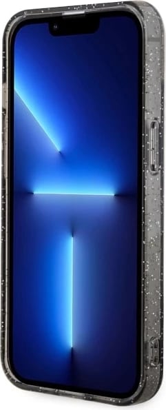 Mbështjellës Guess GUHMP14MHCMCGK për iPhone 14 Plus 6.7", Glitter Gold MagSafe, zi