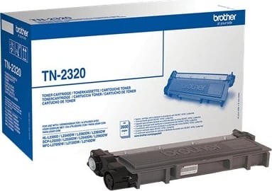 Toner Brother TN-2320, i zi, për HL-L2300D/HL-L2340DW/HL-L2360DN/HL-L2365DW/DCP-L2500D/DCP-L2520DW/DCP-L2540DN/DCP-L2560DW/MFC-L2700DW/MFC-L2720DW/MFC-L2740DW