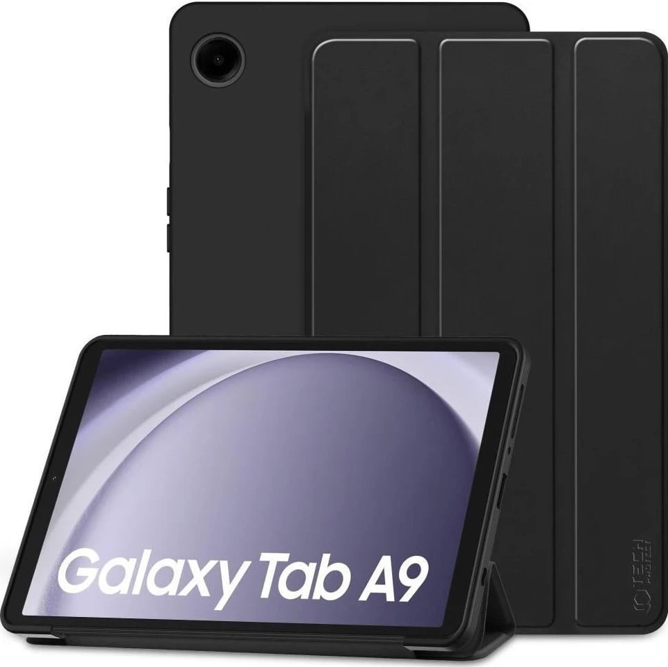Mbështjellës për Samsung Galaxy Tab A9, Tech-Protect Smartcase, 8.7 X110 / X115, ngjyrë e zezë