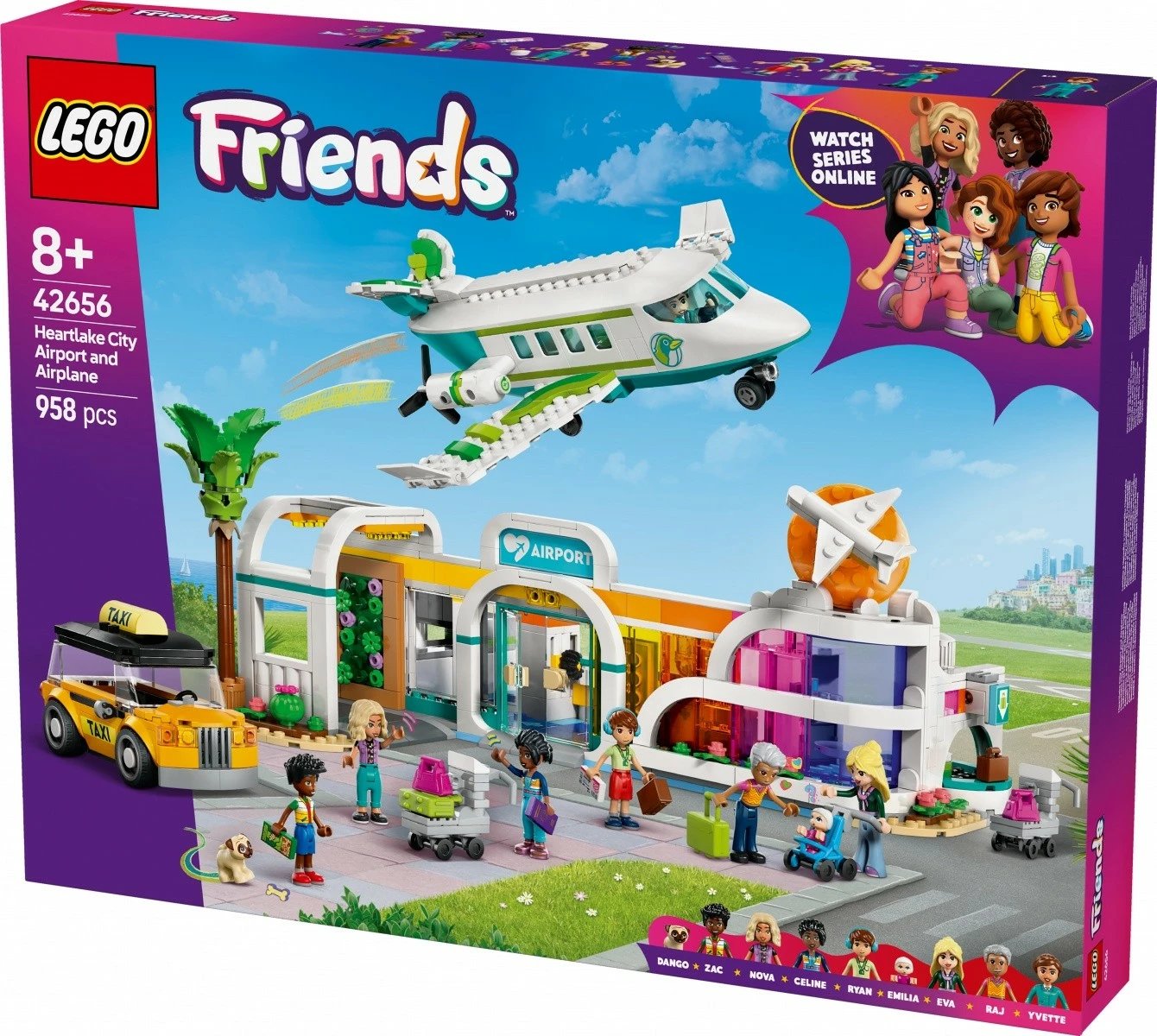 Set ndërtimi LEGO Friends 42656 Airplane and Airport in Heartlake City, 958 pjesë