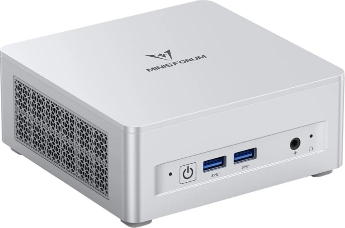 Kasë Mini PC Minis Forum UM870 Plus, Ryzen 7 8745H, 32 GB RAM, 1 TB SSD, Argjendtë