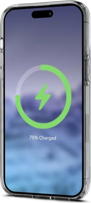 Mbështjellës CRONG Clear MAG Cover për iPhone 15, MagSafe me unazë magnetike 39x, polikarbonat + TPU, transparent