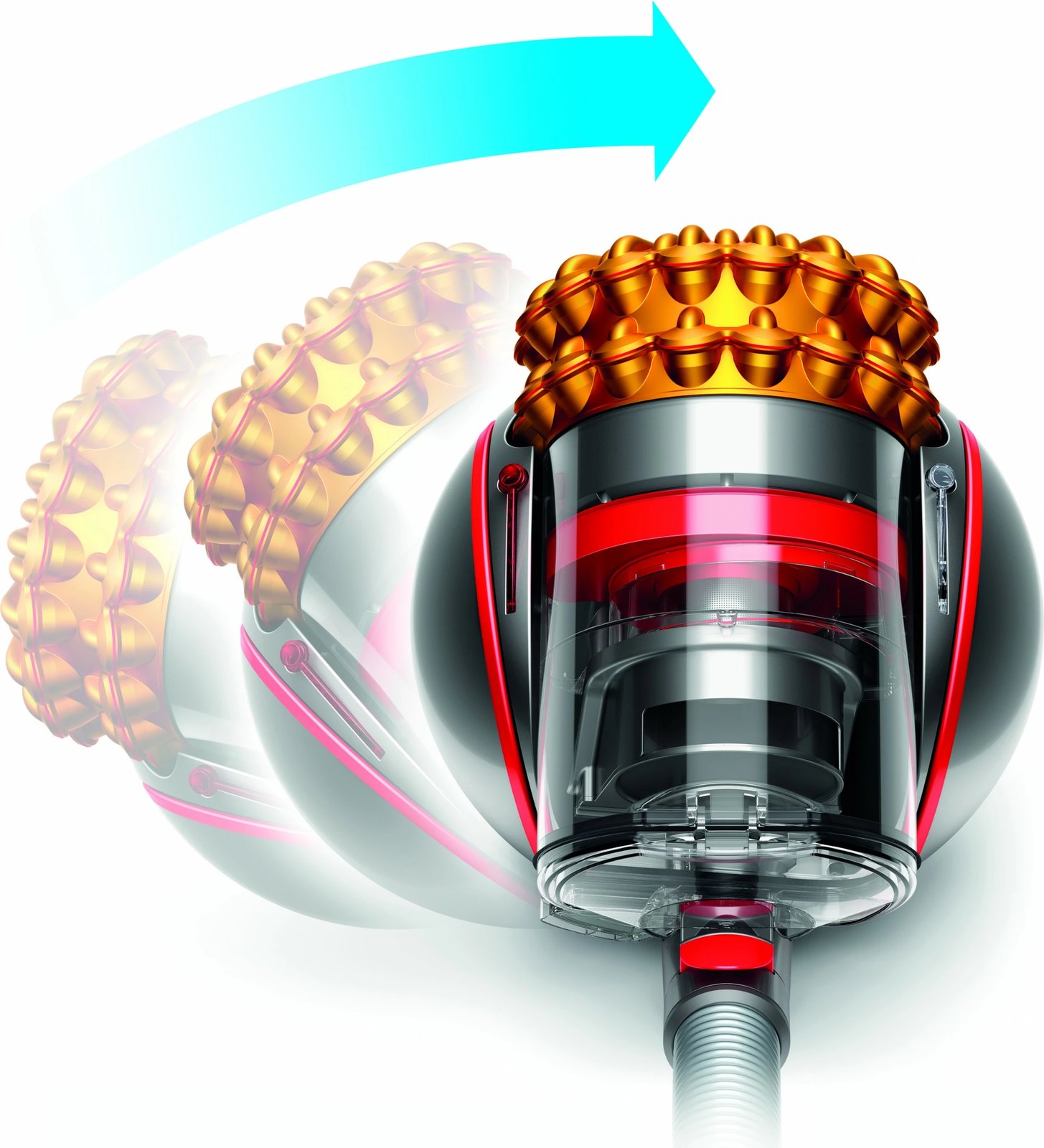 Fshesë me korrent Dyson Cinetic Big Ball Multi Floor 2, 700W, pa qese, gri/verdhe