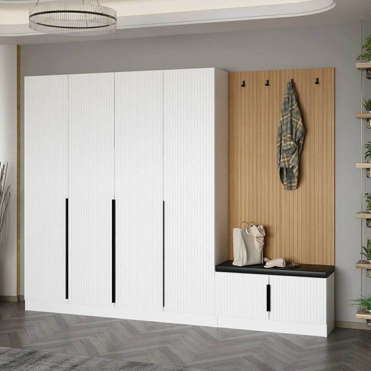 Stendë korridori Skye Decor, Noah - 8327, e bardhë, 270x210x35cm