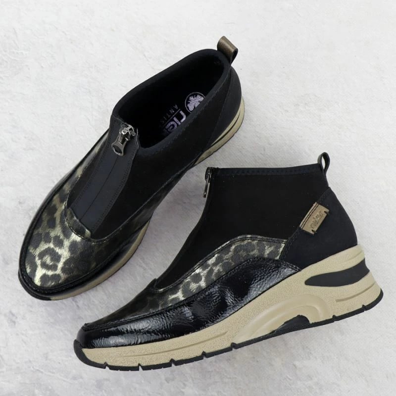 Çizme të shkurtra për femra Rieker N9362-00, të zeza