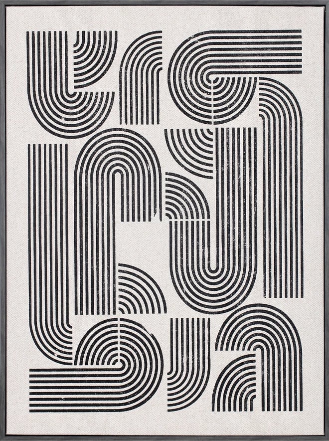 Pikturë dekorative FOLLOW YOUR DREAMS, lëkurë dhe dru, e bardhë dhe e zezë, 60x80x4cm