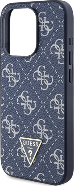 Mbështjellës Guess 4G Triangle Metal Logo për iPhone 15 Pro, Kaltër Mbështjellës Guess 4G Triangle Metal Logo për iPhone 15 Pro, Kaltër