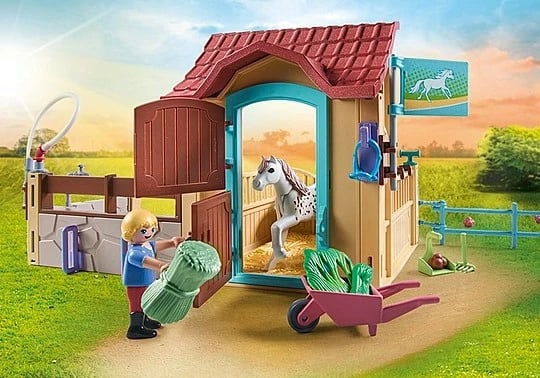 Set lodrash Playmobil Horses of Waterfall 71494, stallë, 100 pjesë