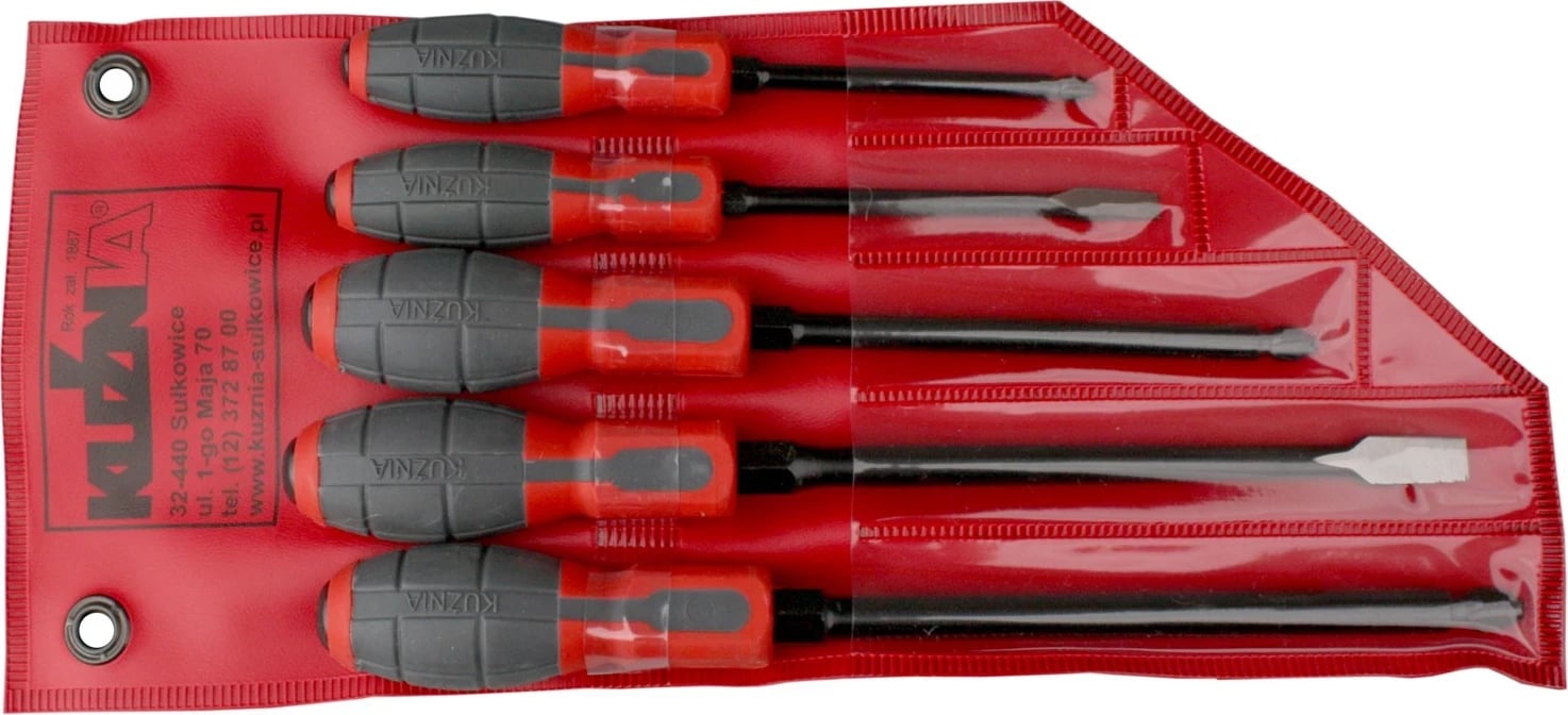 Set tornavida BAHCO, 5 copë: 4 të sheshta, 1 kryq
