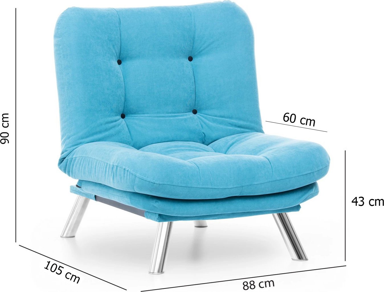 Karrige një vendëshe Misa Solo, ngjyrë tyrkiz