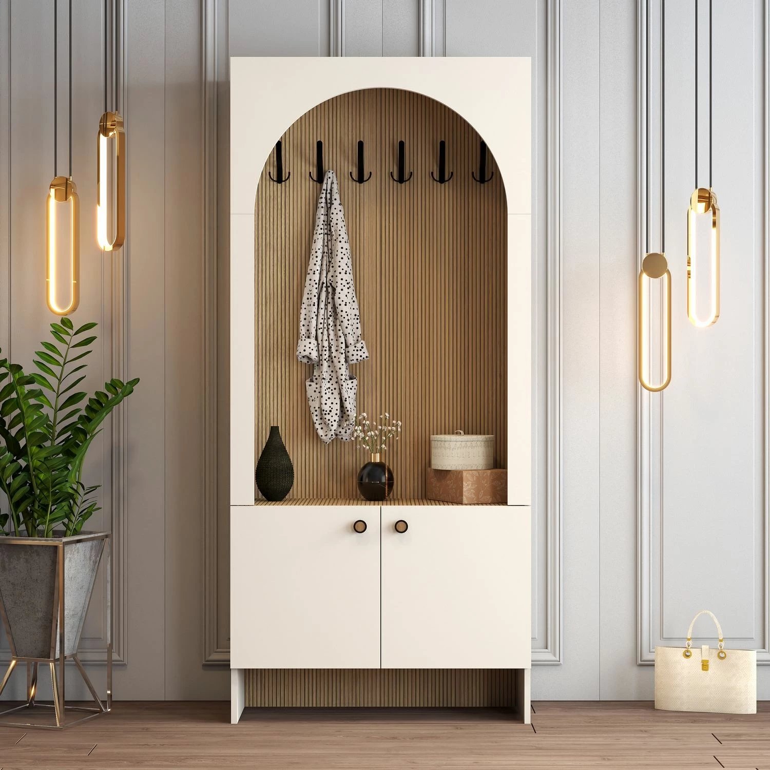 Stendë për korridor Skye Decor, Palermo K, krem dhe lis