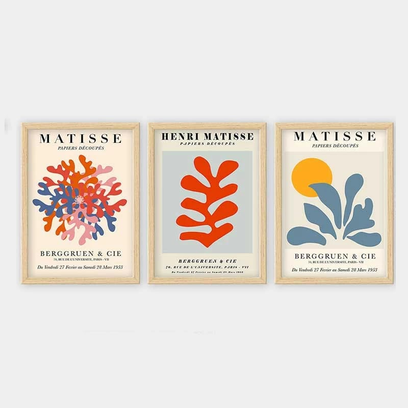 Pikturë dekorative me kornizë, 3 copë, Wallity, 3NTC_UN161162 _3545